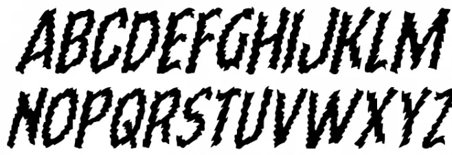 Ampire Warped Italic Fuentes MINÚSCULAS
