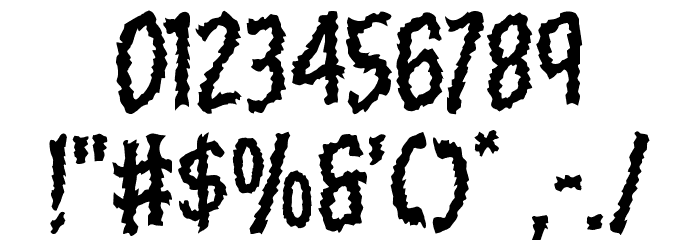 Ampire Warped Font OTHER CHARS