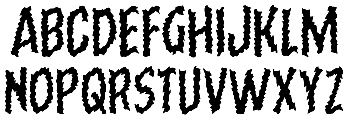 Ampire Warped Font LOWERCASE