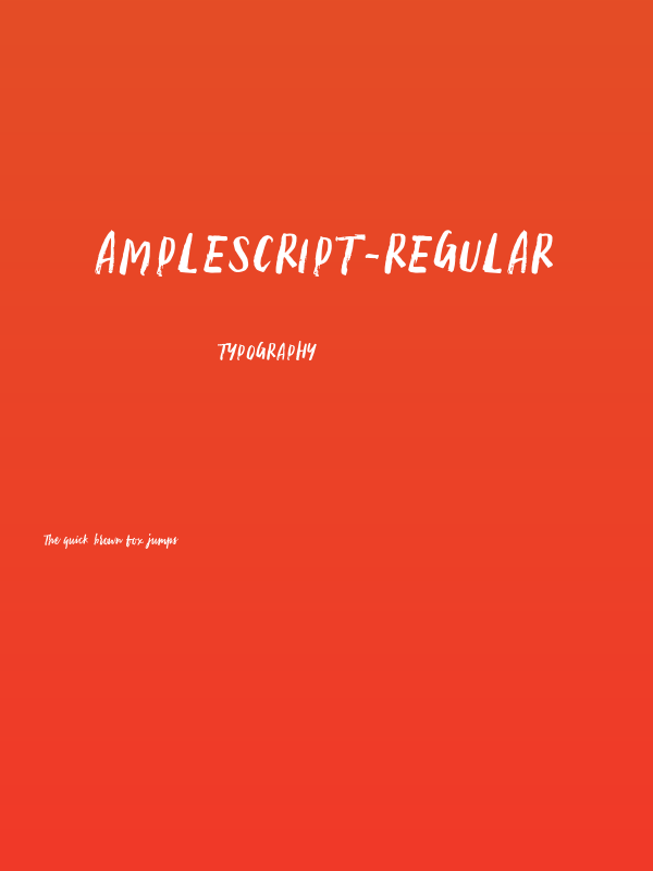 AmpleScript-Regular Poster