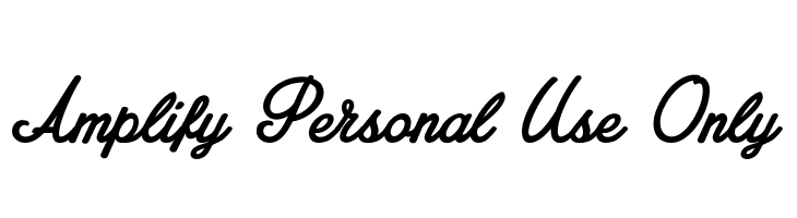 Amplify Personal Use Only Font