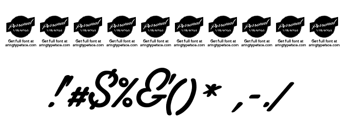 Amplify Personal Use Only Font OTHER CHARS