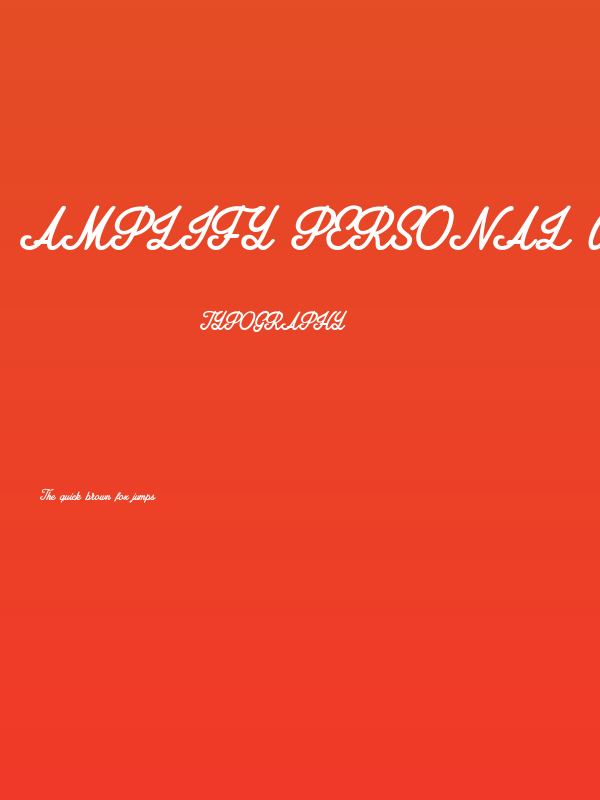 Amplify Personal Use Only Poster