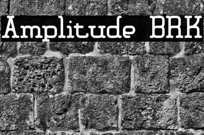 Amplitude BRK Font examples