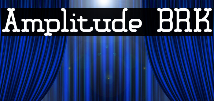 Amplitude BRK Font examples