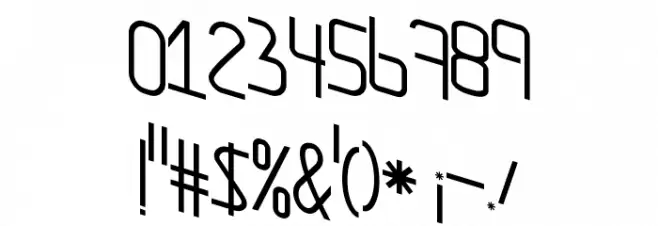 AmplitudeSkewed Font OTHER CHARS