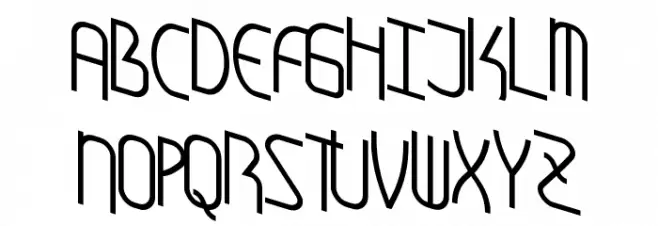 AmplitudeSkewed Font Litere mari