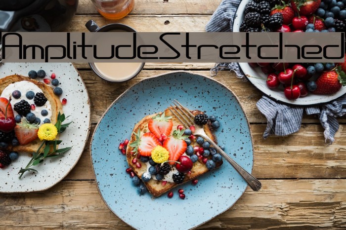 AmplitudeStretched Font examples