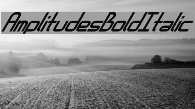 AmplitudesBoldItalic Schriftart examples