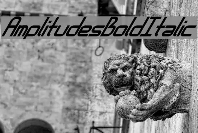 AmplitudesBoldItalic Schriftart examples