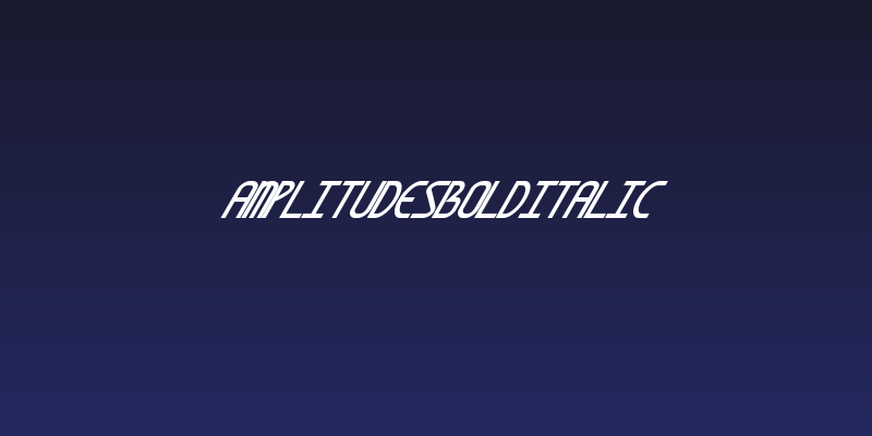 AmplitudesBoldItalic Social Header