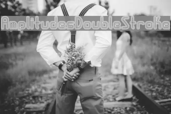 AmplitudesDoubleStroke Font examples