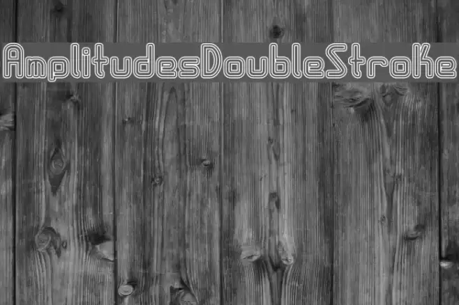 AmplitudesDoubleStroke Font examples