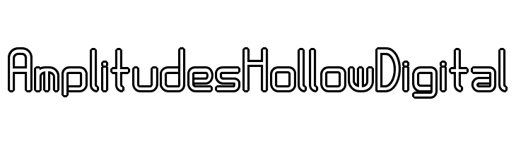 AmplitudesHollowDigital Font
