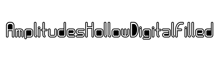 AmplitudesHollowDigitalFilled  नि: शुल्क फ़ॉन्ट्स डाउनलोड