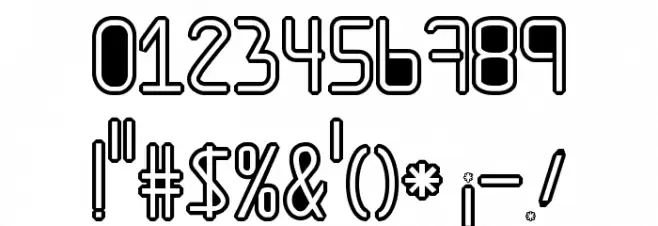 AmplitudesHollowDigitalFilled フォント その他の文字