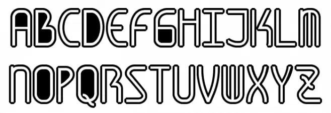 AmplitudesHollowDigitalFilled 字体 大写