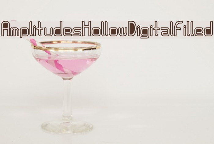 AmplitudesHollowDigitalFilled Font examples