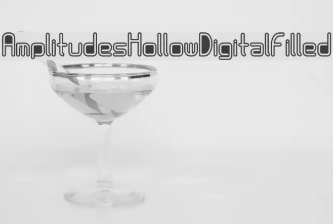 AmplitudesHollowDigitalFilled フォント examples