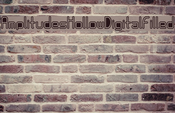 AmplitudesHollowDigitalFilled Font examples