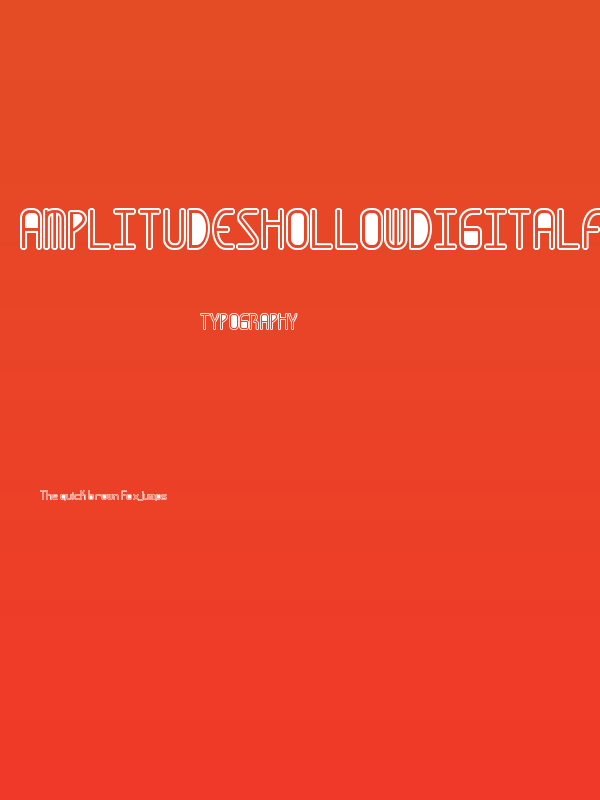 AmplitudesHollowDigitalFilled Poster