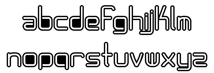 AmplitudesHollowDigitalFilled Font LOWERCASE