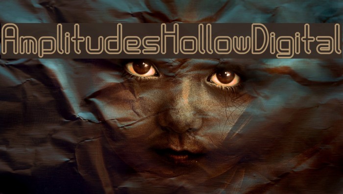AmplitudesHollowDigital Schriftart examples