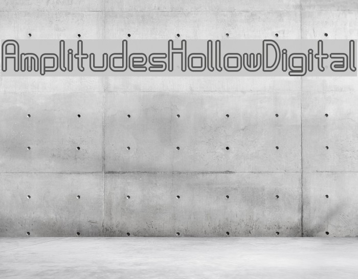 AmplitudesHollowDigital Schriftart examples
