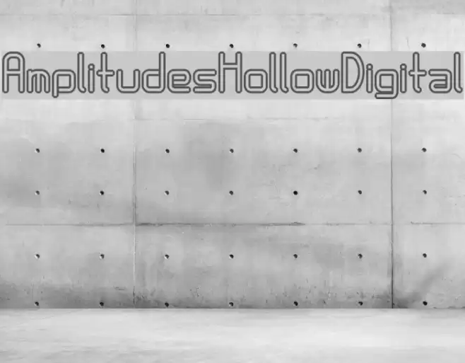 AmplitudesHollowDigital Schriftart examples