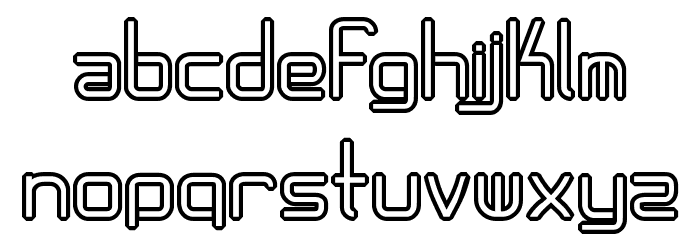 AmplitudesHollowDigital Schriftart Kleinbuchstaben