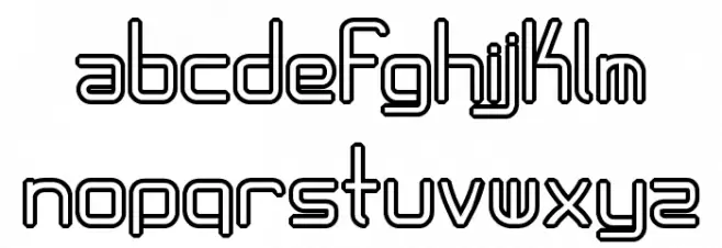 AmplitudesHollowDigital फ़ॉन्ट लोअरकेस