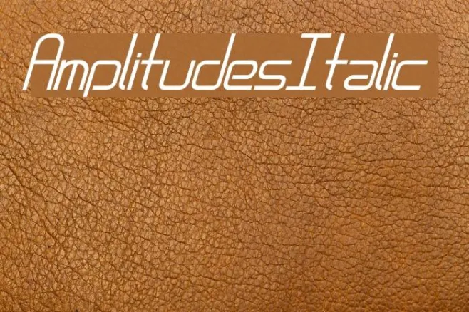 AmplitudesItalic Example 2