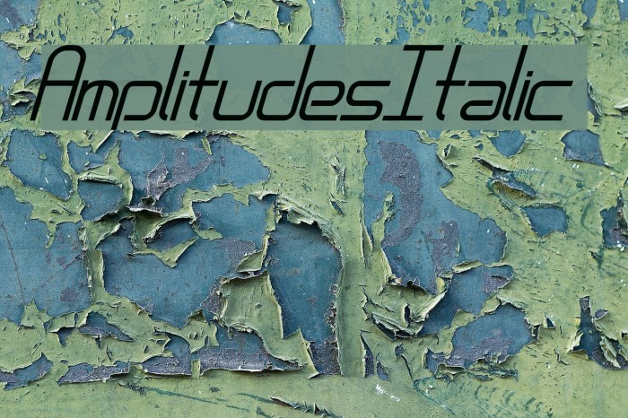 AmplitudesItalic Font examples