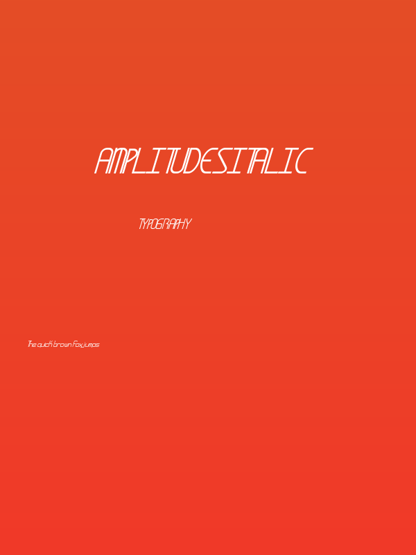 AmplitudesItalic Poster