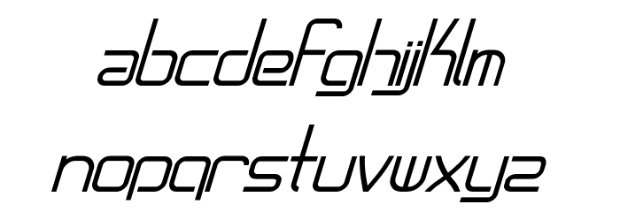 AmplitudesItalic Font LOWERCASE