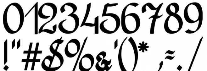 Amptmann Script Regular Font OTHER CHARS