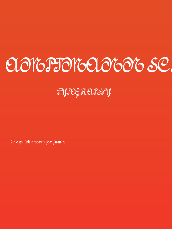 Amptmann Script Regular Poster