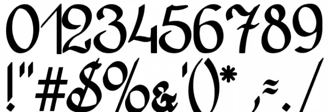 Amptmann Script Font OTHER CHARS