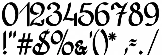 Amptmann Script Font OTHER CHARS