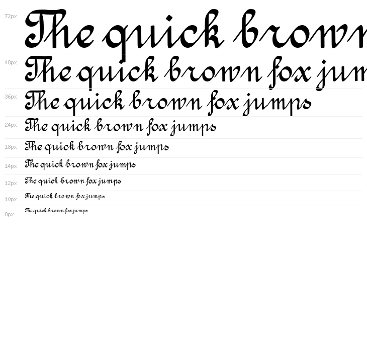 Amptmann Script Waterfall