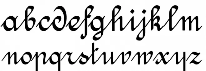 Amptmann Script Font LOWERCASE