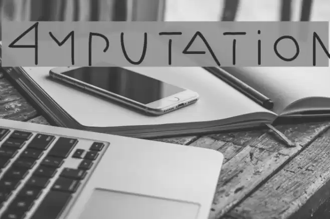 Amputation Font examples