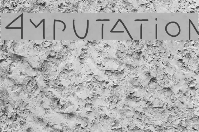 Amputation Font examples