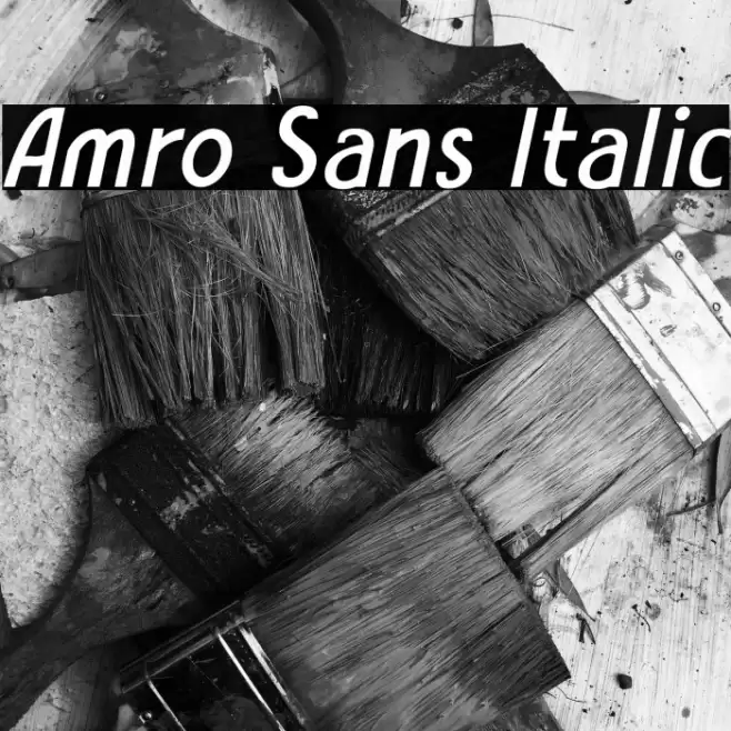 Amro Sans Italic Font examples