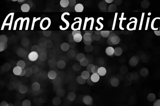 Amro Sans Italic Font examples