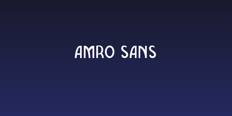 Amro Sans Social Header
