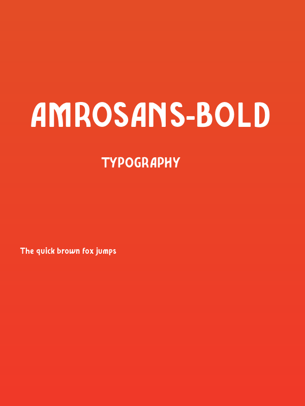 AmroSans-Bold Poster