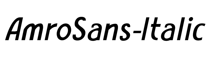 AmroSans-Italic  フリーフォントのダウンロード