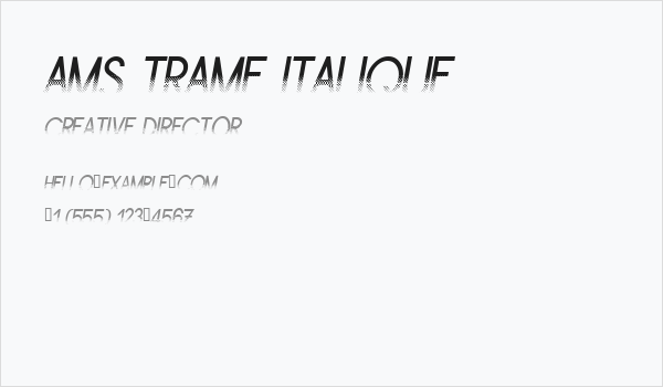 Ams Trame Italique Business Card