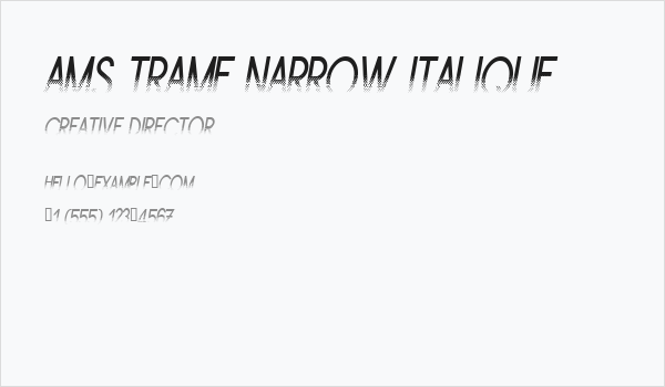 Ams Trame Narrow Italique Business Card